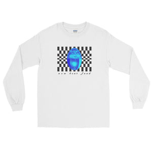 "Checkered Drop" (White) Long Sleeve T-Shirt